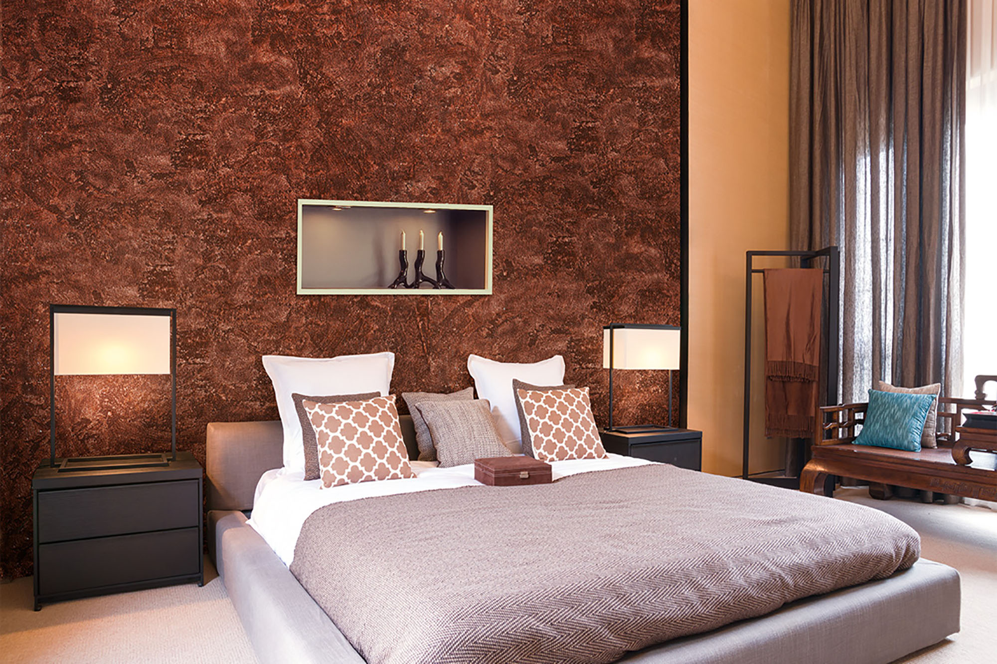 bedroom-textured-wall-design